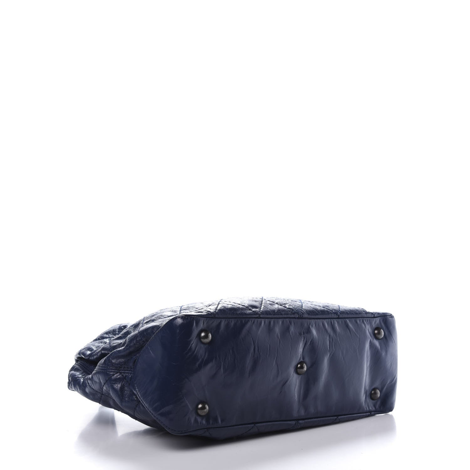 Chanel Aged Calfskin Quilted Coco Supple Hobo Blue 4 of 10