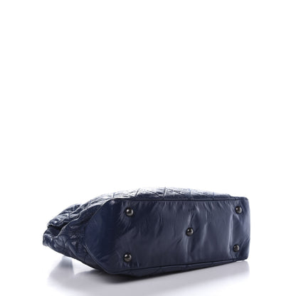 Chanel Aged Calfskin Quilted Coco Supple Hobo Blue 4 of 10