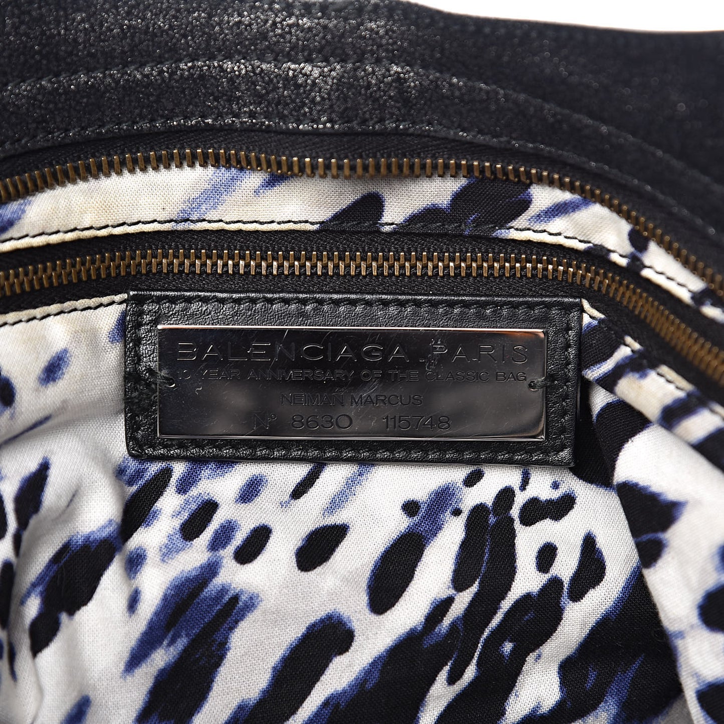 Metallic Craquele Classic Hardware City Black