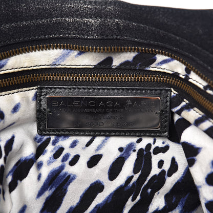 Balenciaga Metallic Craquele Classic Hardware City Black 6 of 14