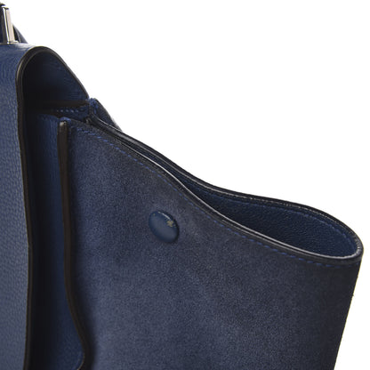 Celine Drummed Calfskin Suede Large Trapeze Navy 7 of 14