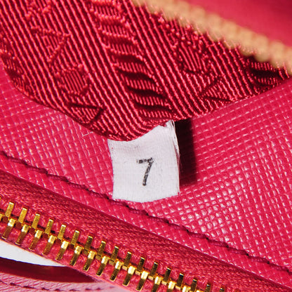 Prada Saffiano Lux Double Zip Mini Tote Peonia 6 of 7