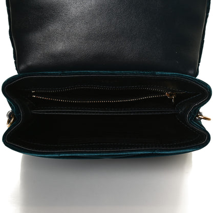 Saint Laurent Velvet Y Quilted Monogram Toy Loulou Crossbody Bag Dark Ottanio 8 of 31