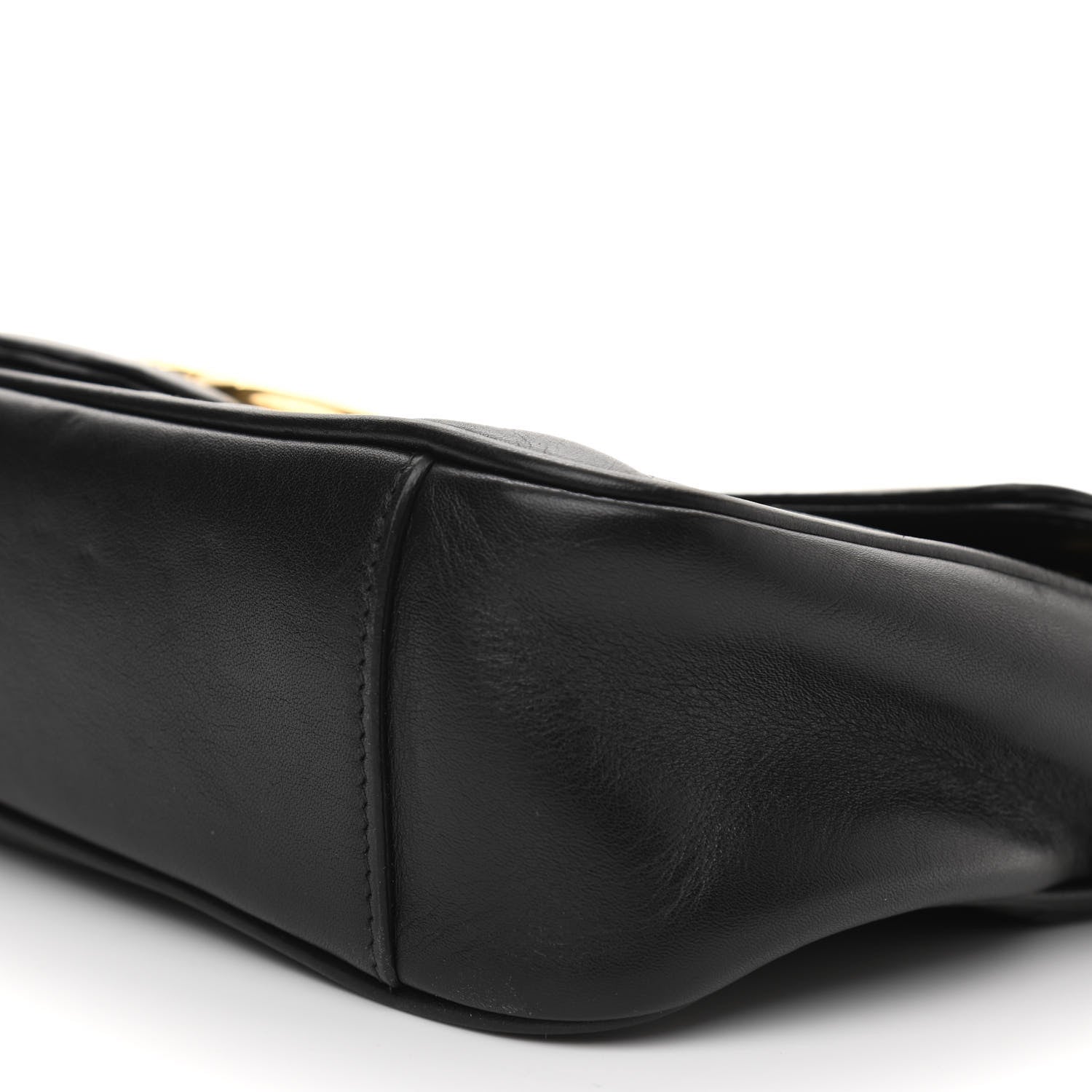 Gucci Calfskin Matelasse Small GG Marmont Shoulder Bag Black 9 of 12