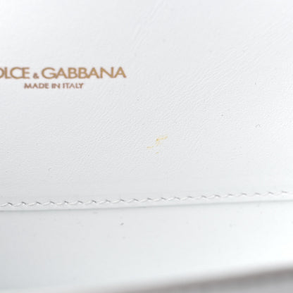 Dolce & Gabbana Smooth Calfskin Medium Devotion Crossbody Bag White 12 of 13