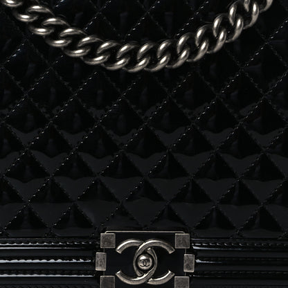 Chanel Patent Quilted Large Boy Flap Black 8 of 10