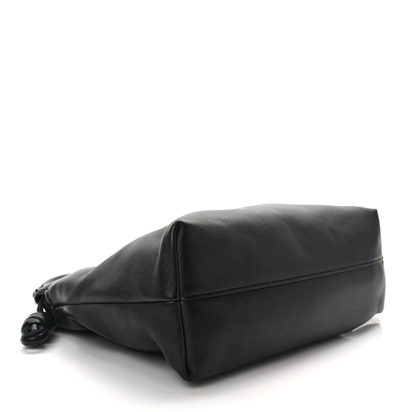 Mellow Nappa Donut Chain Flamenco Knot Clutch Black