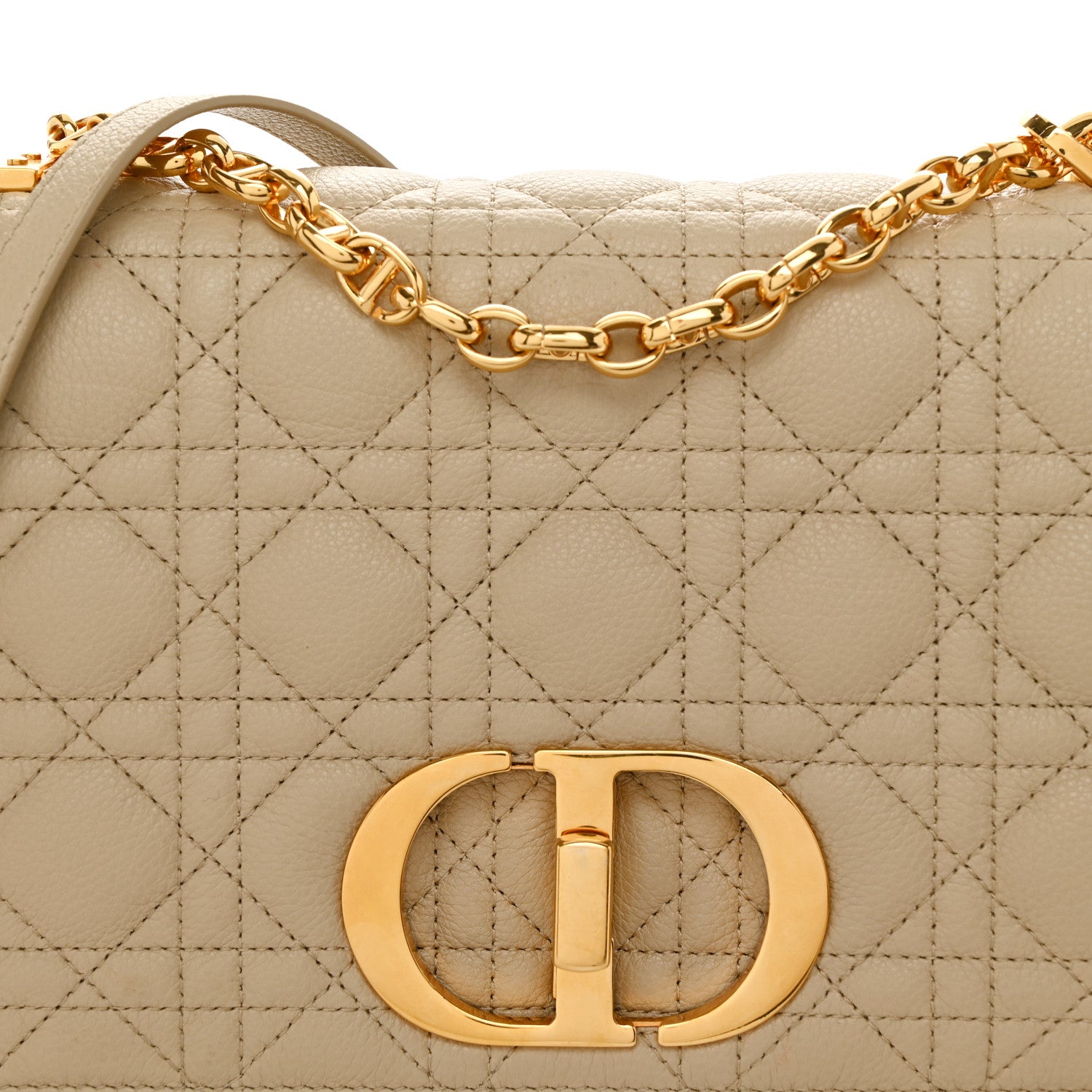 Christian Dior Supple Calfskin Cannage Medium Caro Bag Beige 8 of 10