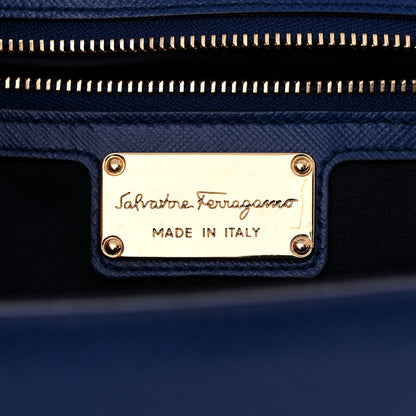 Salvatore Ferragamo Printed Calfskin Ginny Shoulder Bag Ocean 6 of 10