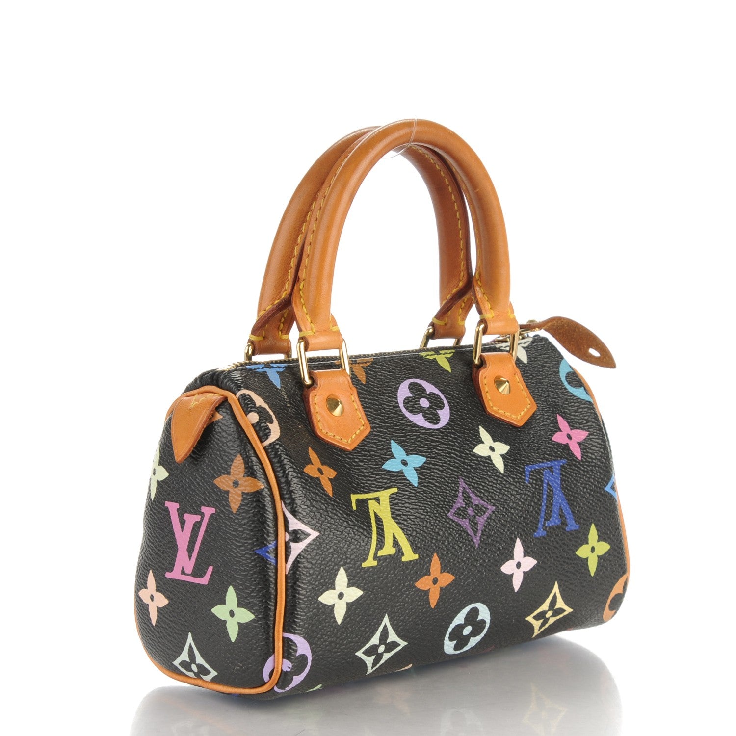 Louis Vuitton Monogram Multicolor Mini Sac HL Speedy Black 3 of 7