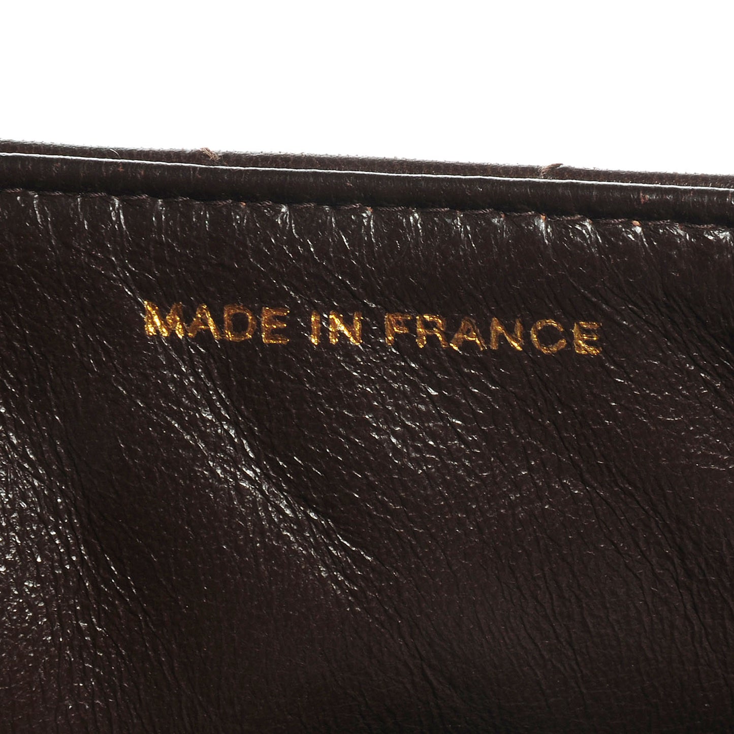 Lambskin Quilted Jumbo Flap Brown