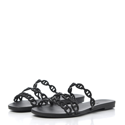 Hermes TPU Rivage Sandals 36 Black 3 of 9