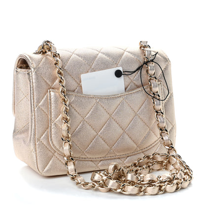 Chanel Metallic Lambskin Quilted Mini Square Flap Gold 2 of 4