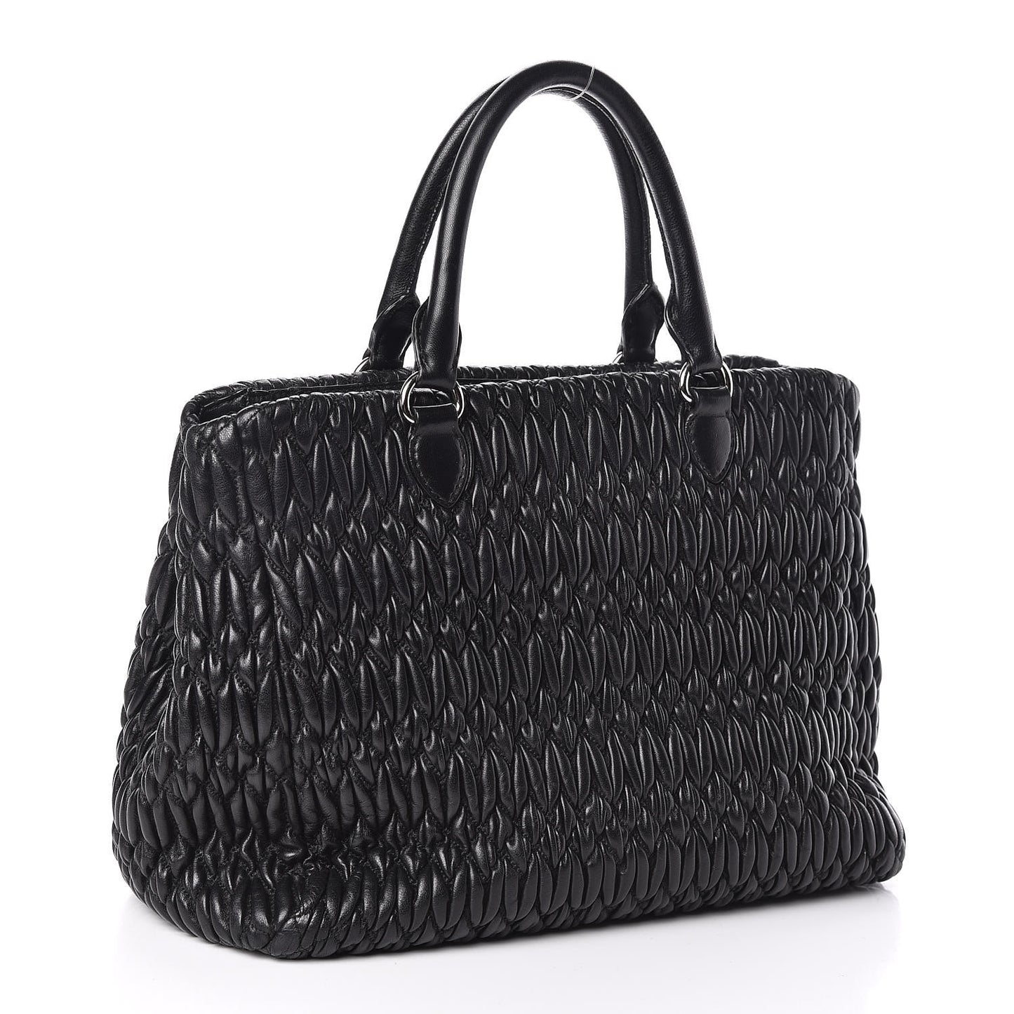 Nappa Matelasse Tote Black
