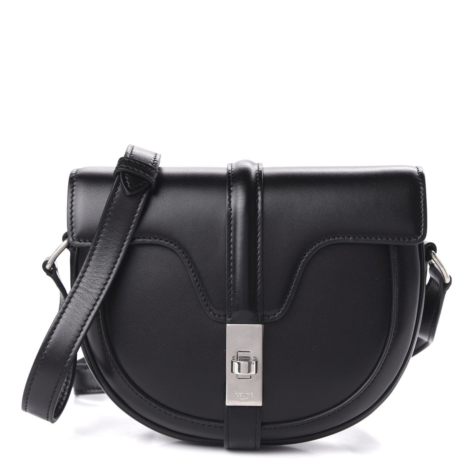 Celine Satinated Calfskin Besace Small 16 Black 1 of 9