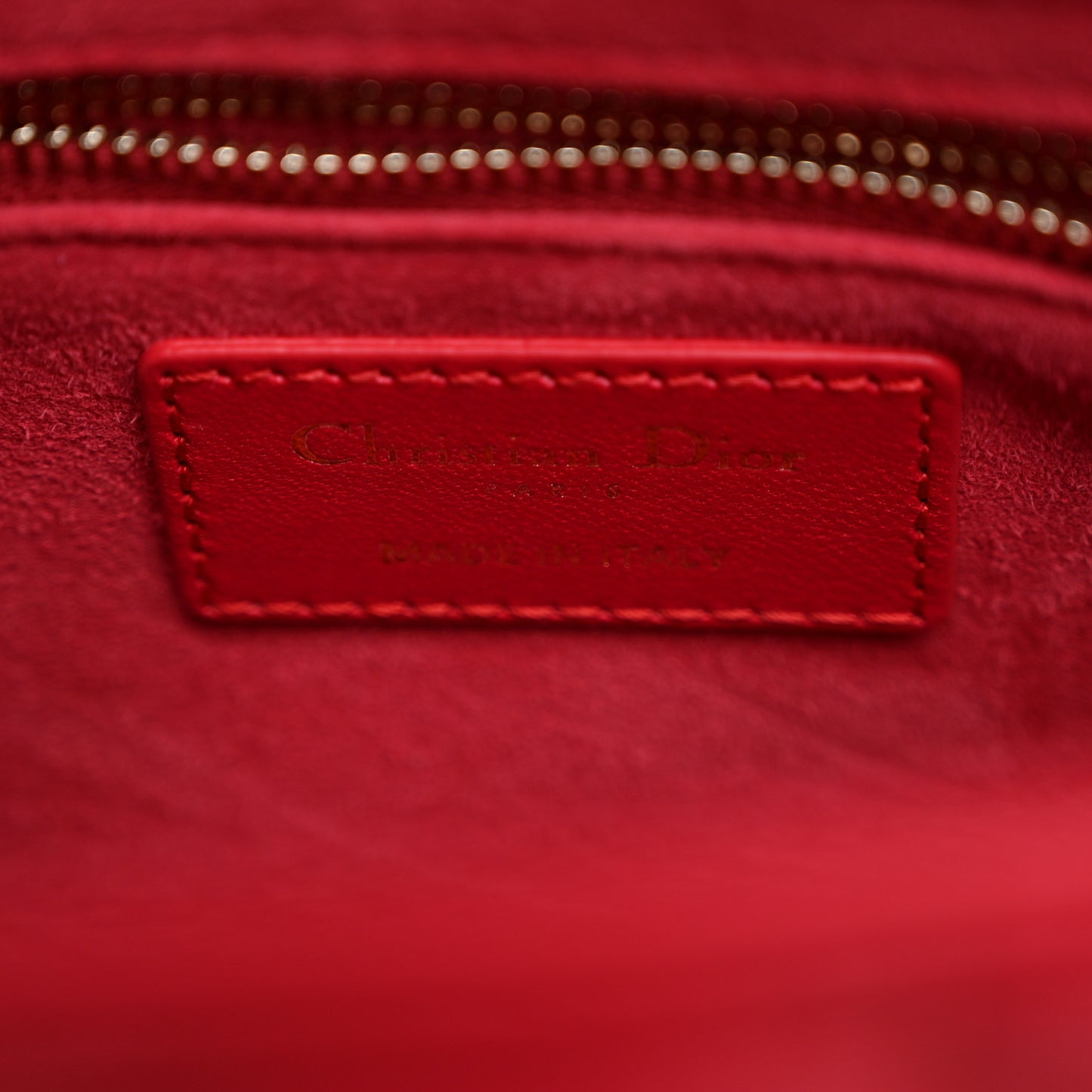 Lambskin Cannage Small My ABCDior Lady Dior Red