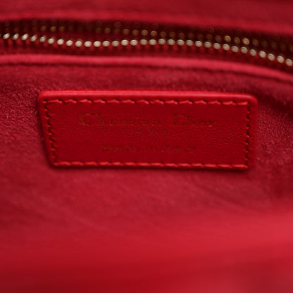 Christian Dior Lambskin Cannage Small My ABCDior Lady Dior Red 6 of 10