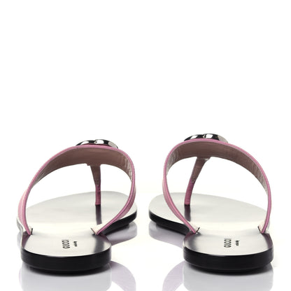 Gucci Calfskin GG Marmont Thong Sandals 38.5 Wild Rose 5 of 11
