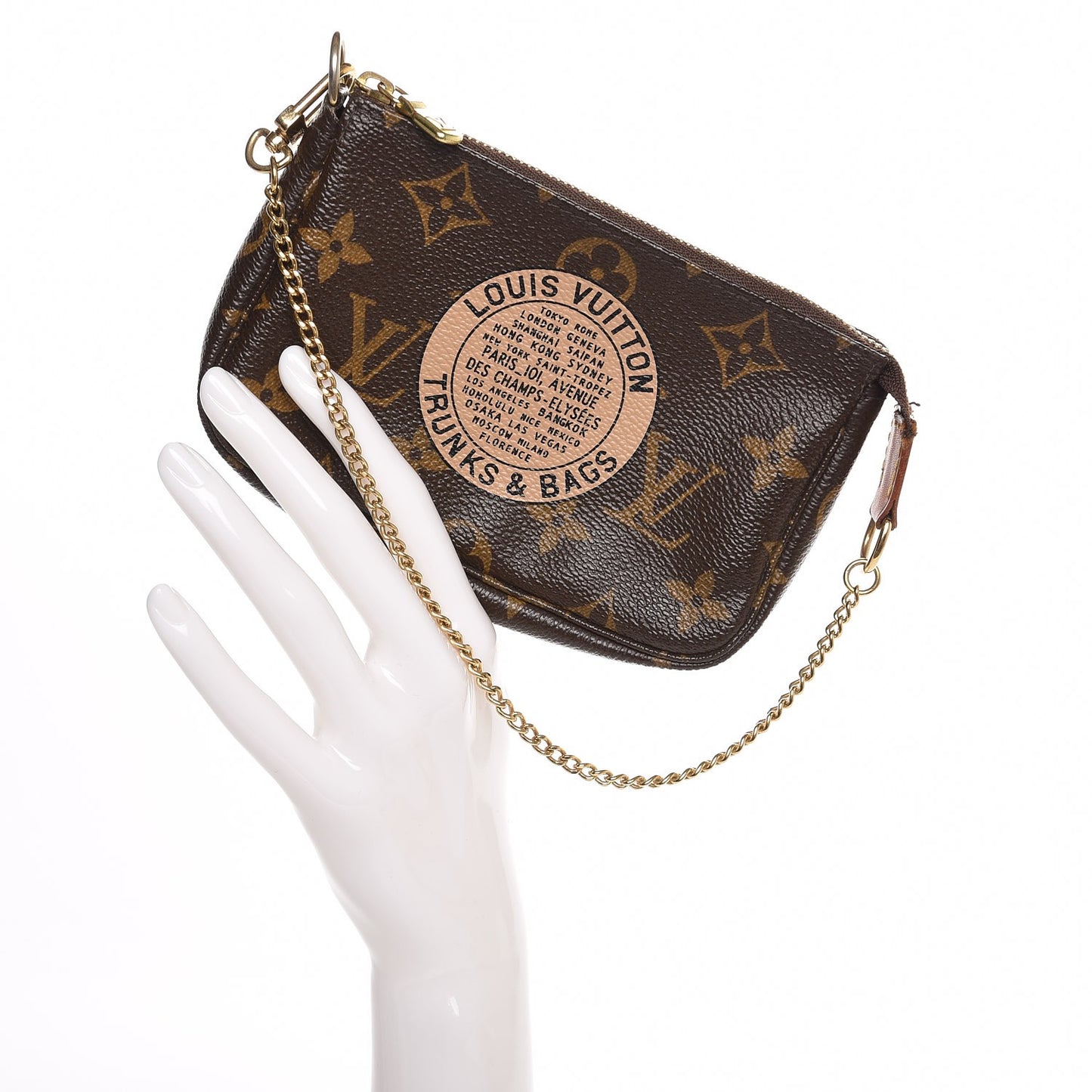 Monogram Complice Trunks and Bags Mini Pochette Accessories Beige