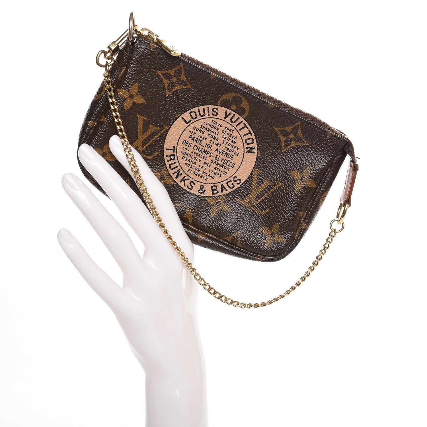 Louis Vuitton Monogram Complice Trunks and Bags Mini Pochette Accessories Beige 2 of 7
