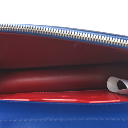 Off-White Calfskin Jitney 0.5 Crossbody Bag Blue 5 of 8