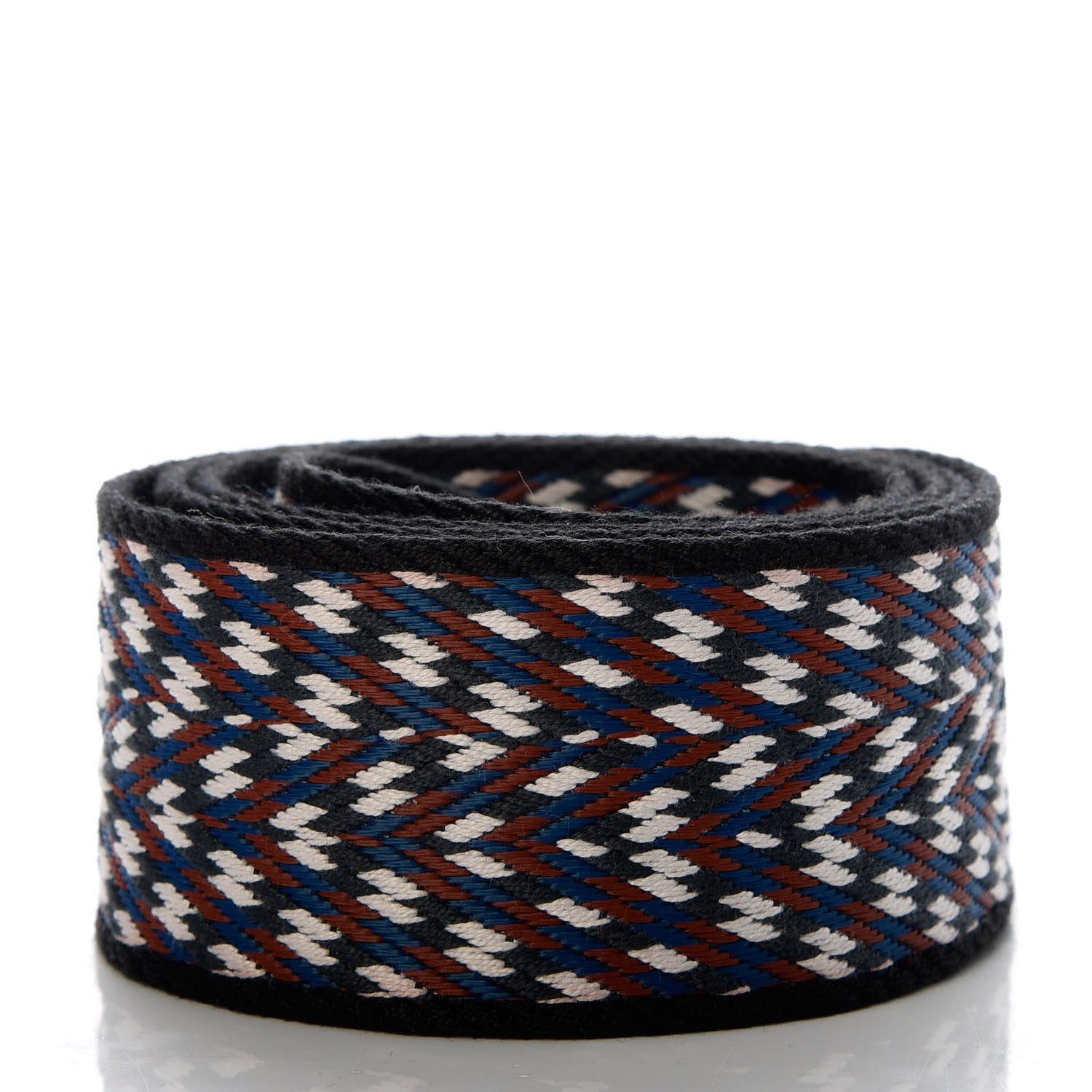 Hermes Toile Swift 50mm Sangle ZigZag Shoulder Strap Black White Deep Blue 2 of 4