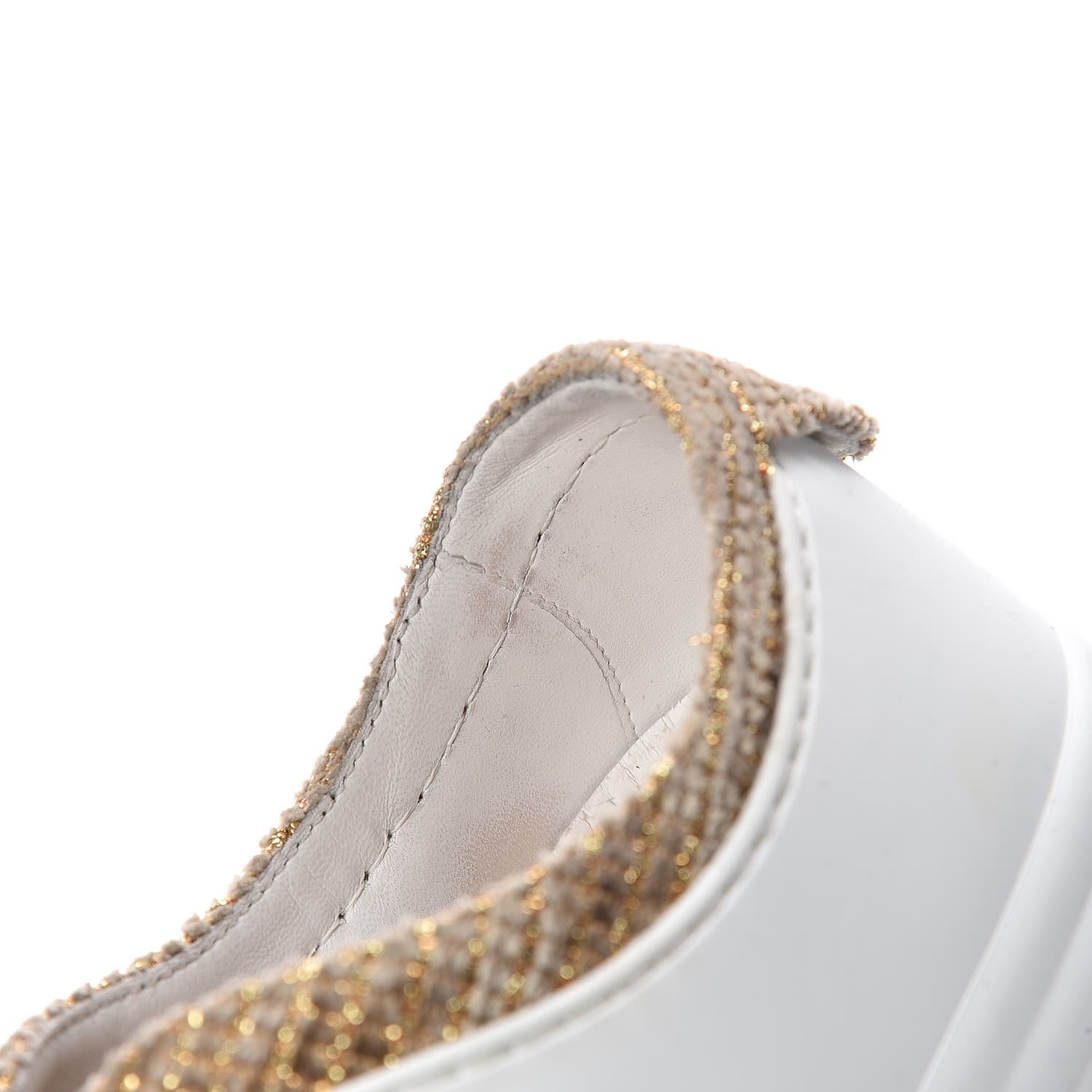 Chanel Fantasy Tweed Sneakers 39.5 Beige Gold 12 of 16