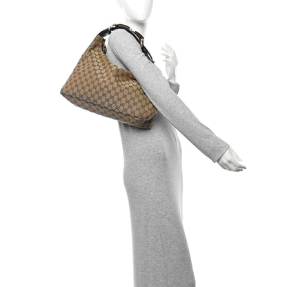 Gucci Monogram Medium Horsebit Chain Hobo Dark Brown 2 of 13