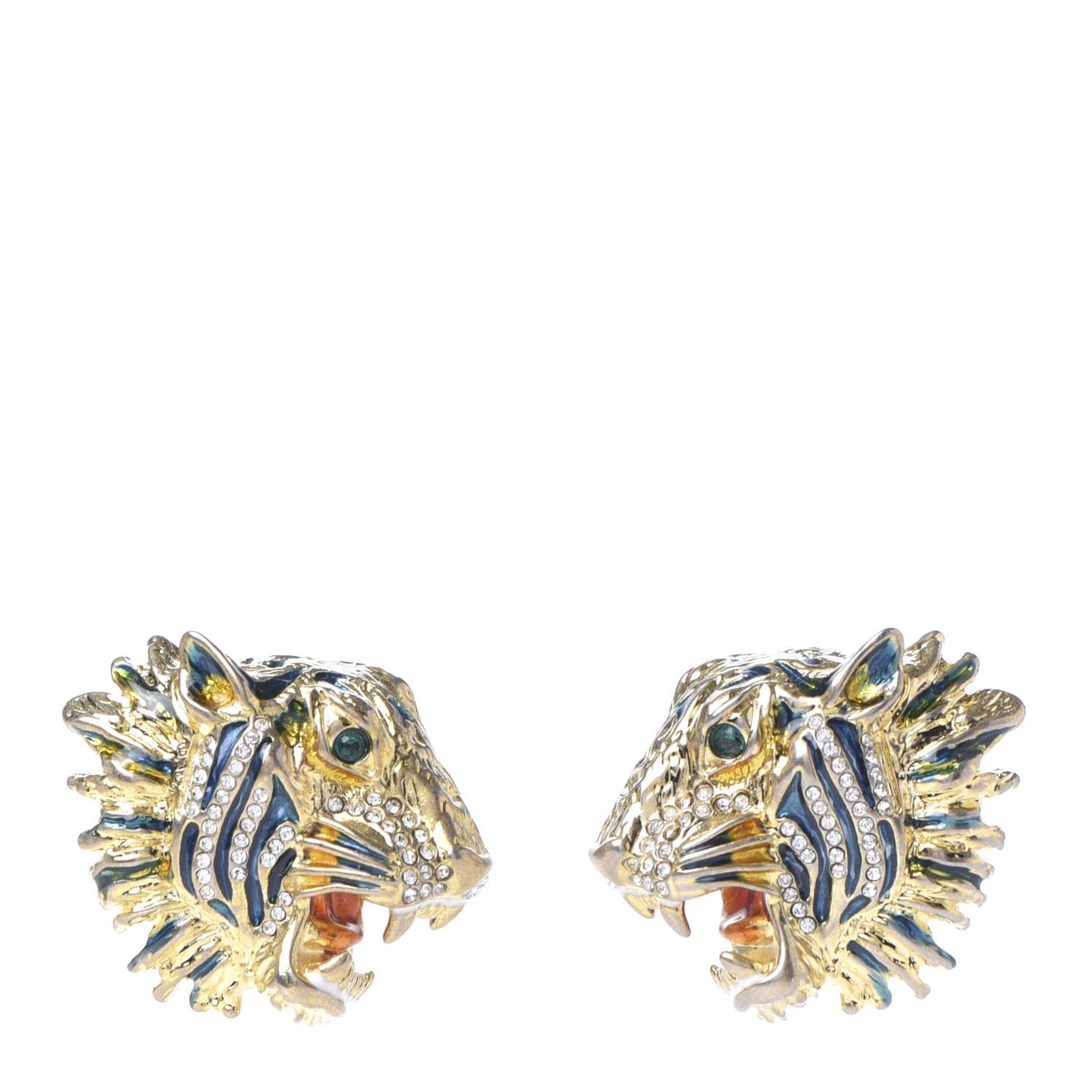 Crystal Rajah Earrings Gold
