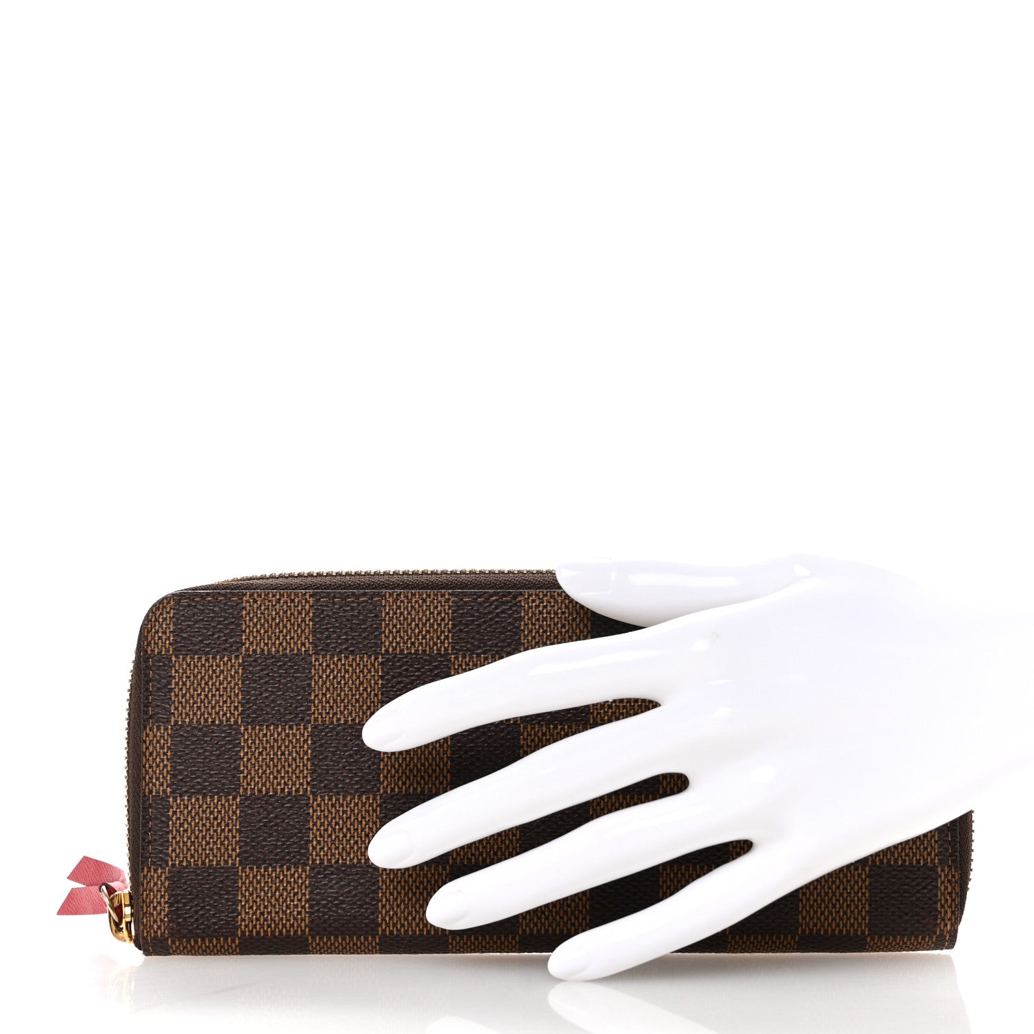 Louis Vuitton Damier Ebene Clemence Wallet Cherry 2 of 7