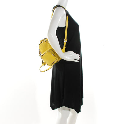 Valentino Garavani Calfskin Mini Rockstud Backpack Light Yellow 2 of 7