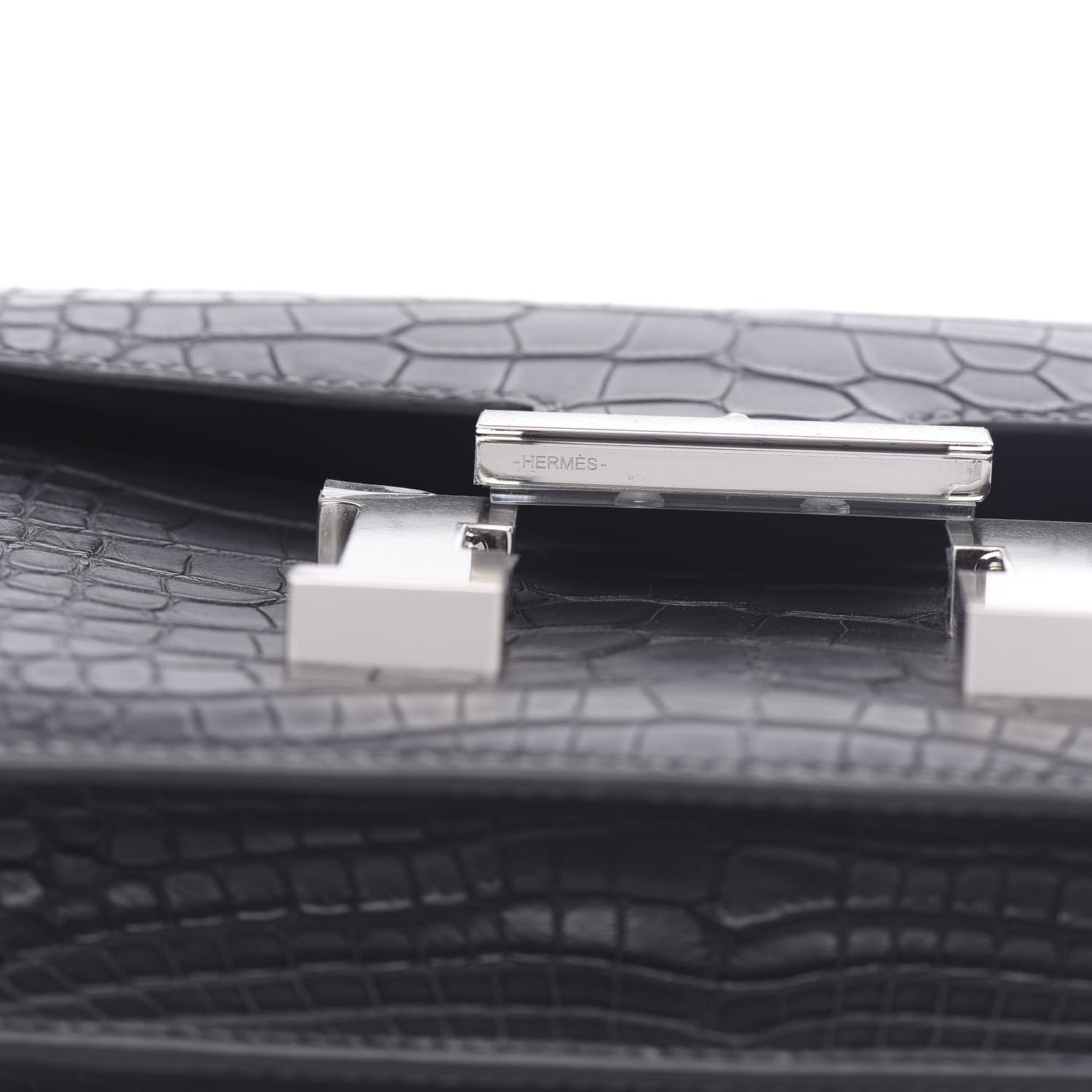 Hermes Matte Alligator Constance 24 Graphite 12 of 18