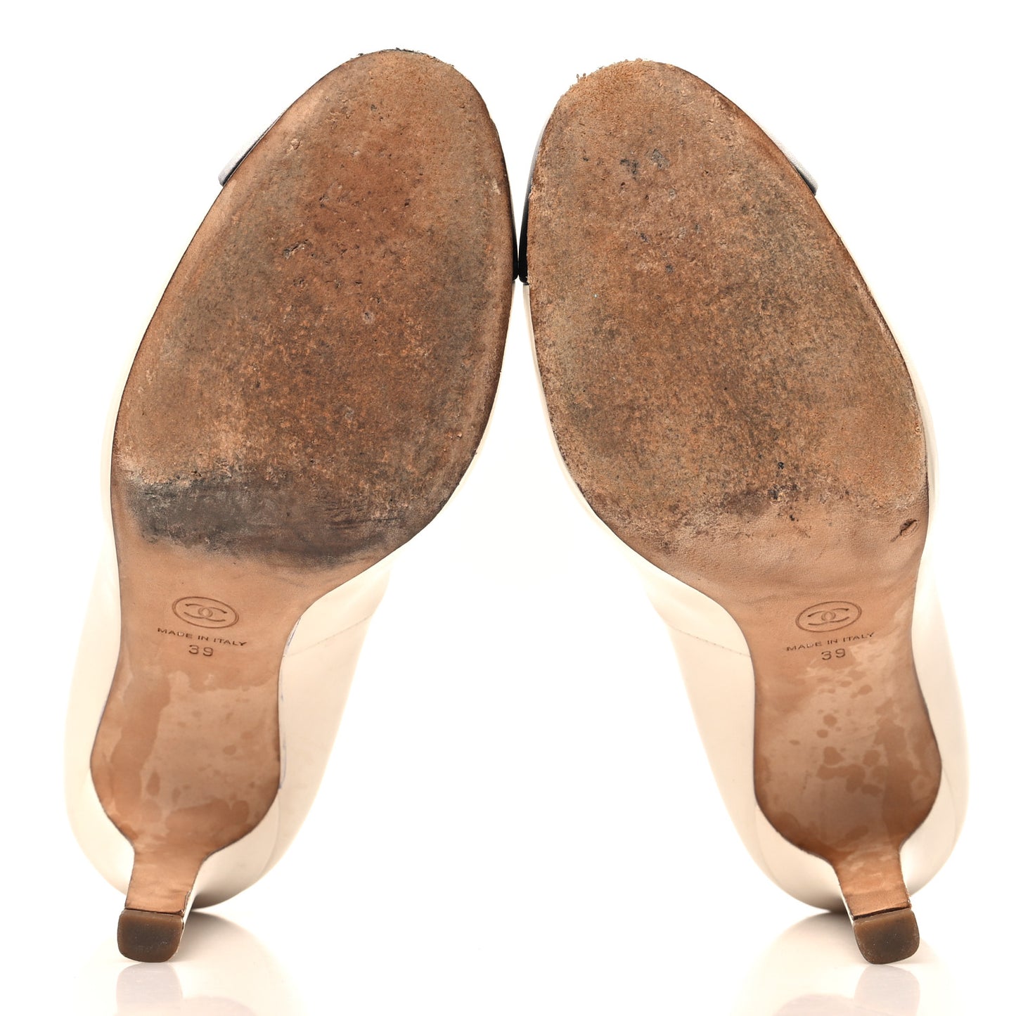 Lambskin Cap Toe Pumps 39 White Black