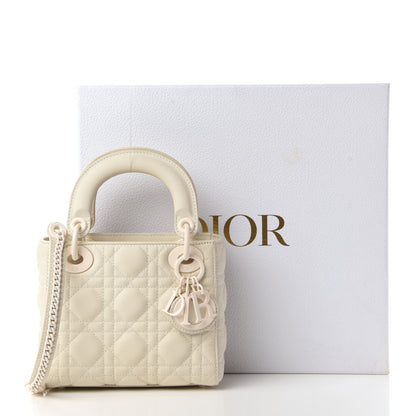 Christian Dior Ultra Matte Calfskin Cannage Mini Lady Dior White 10 of 10