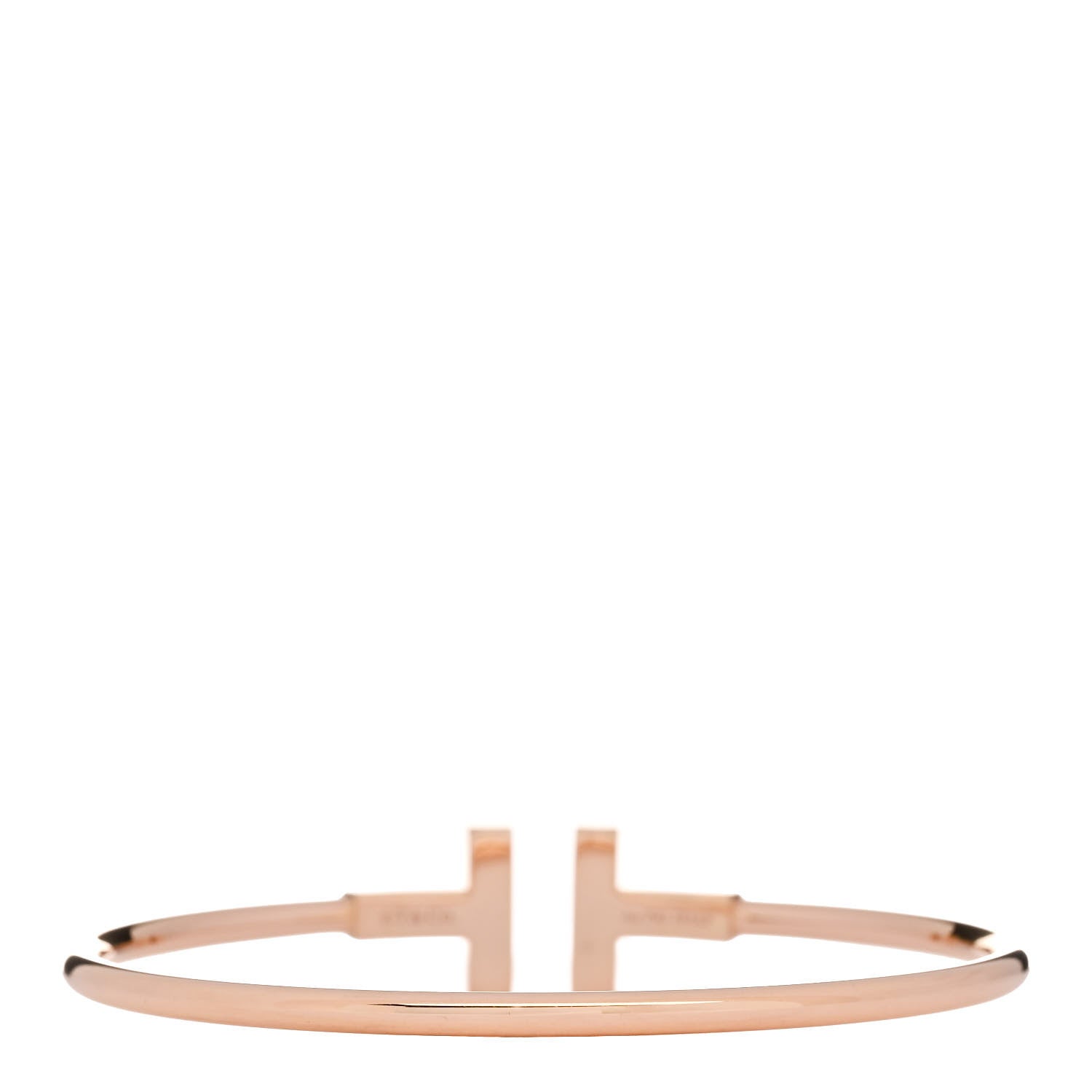 Tiffany 18K Rose Gold Diamond Mother of Pearl T Wire Bracelet 2 of 4