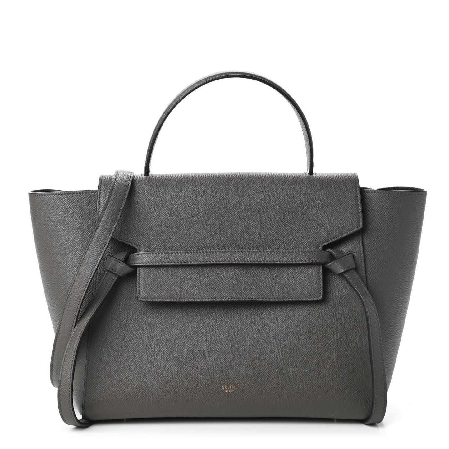 Grained Calfskin Small Belt Bag Grey