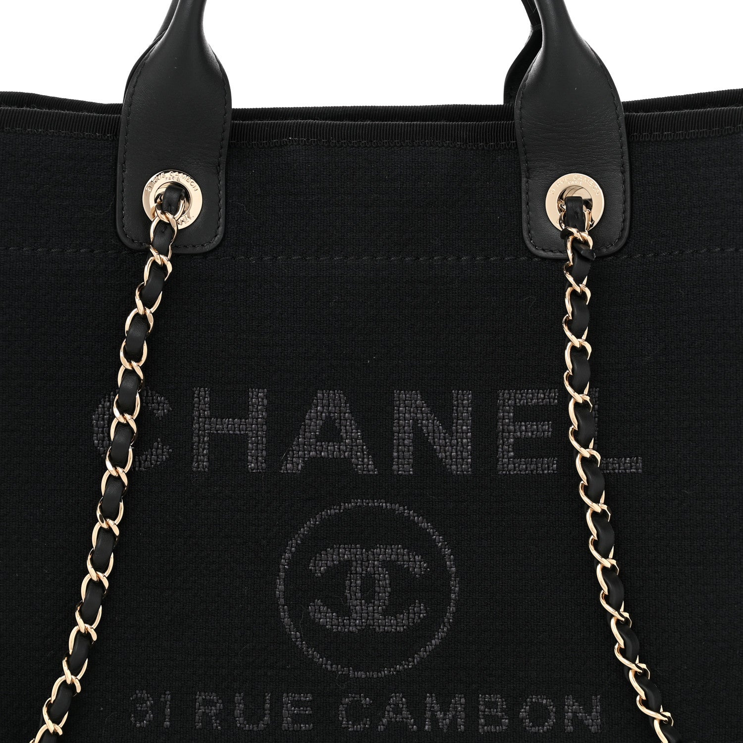 Chanel Mixed Fibers Small Deauville Tote Black 9 of 12