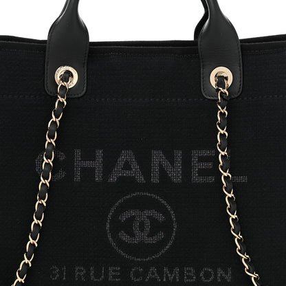 Chanel Mixed Fibers Small Deauville Tote Black 9 of 12