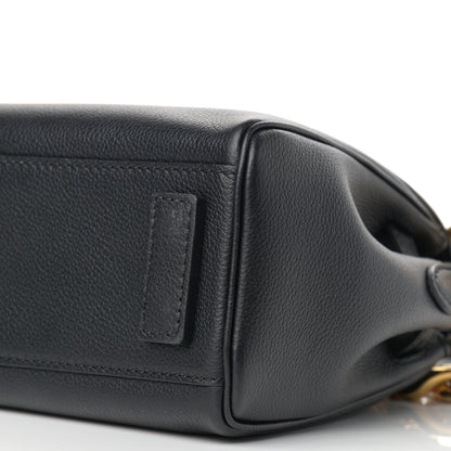 Versace Grained Calfskin Small La Medusa Top Handle Bag Black 9 of 11