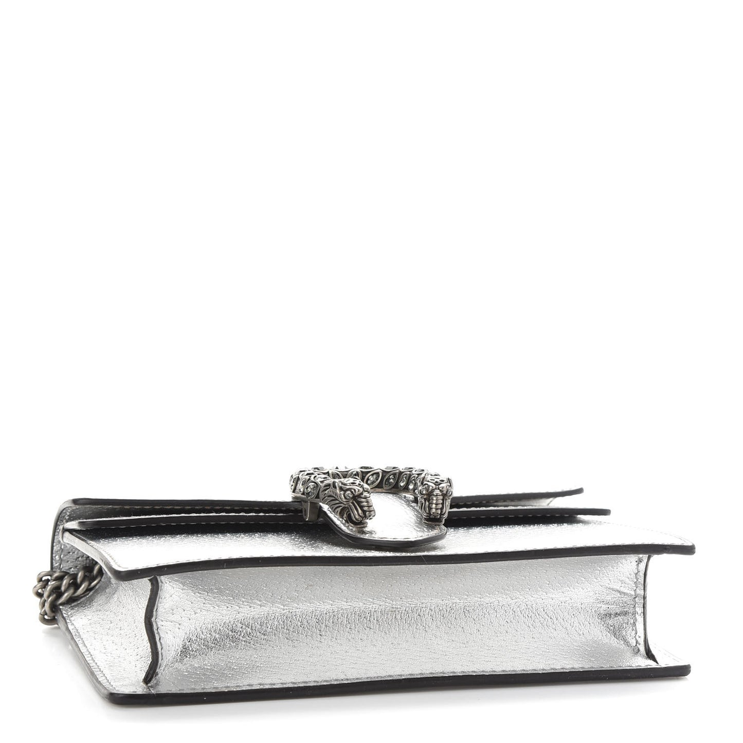 Metallic Calfskin Super Mini Dionysus Shoulder Bag Silver