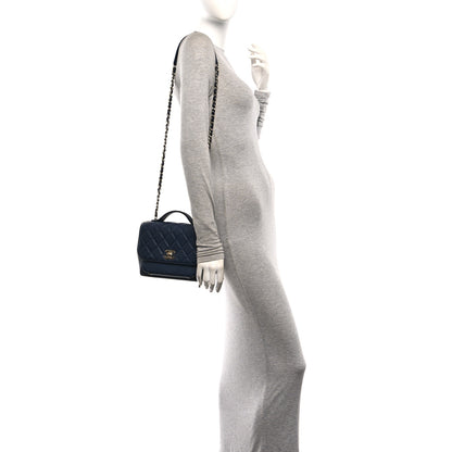 Chanel Caviar Quilted Small Business Affinity Flap Navy 2 of 11