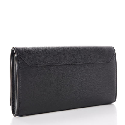 Louis Vuitton Calfskin Lockme II Wallet Black 3 of 9