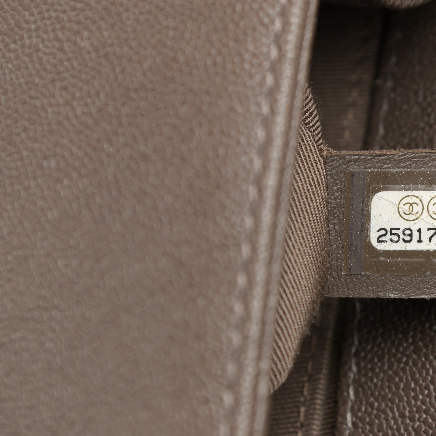 Caviar Quilted Medium Boy Flap Khaki