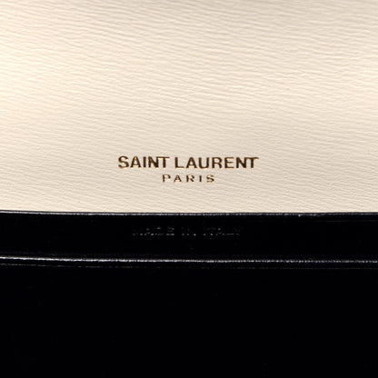 Saint Laurent Smooth Calfskin Monogram Small Sulpice Wallet Black White 6 of 7