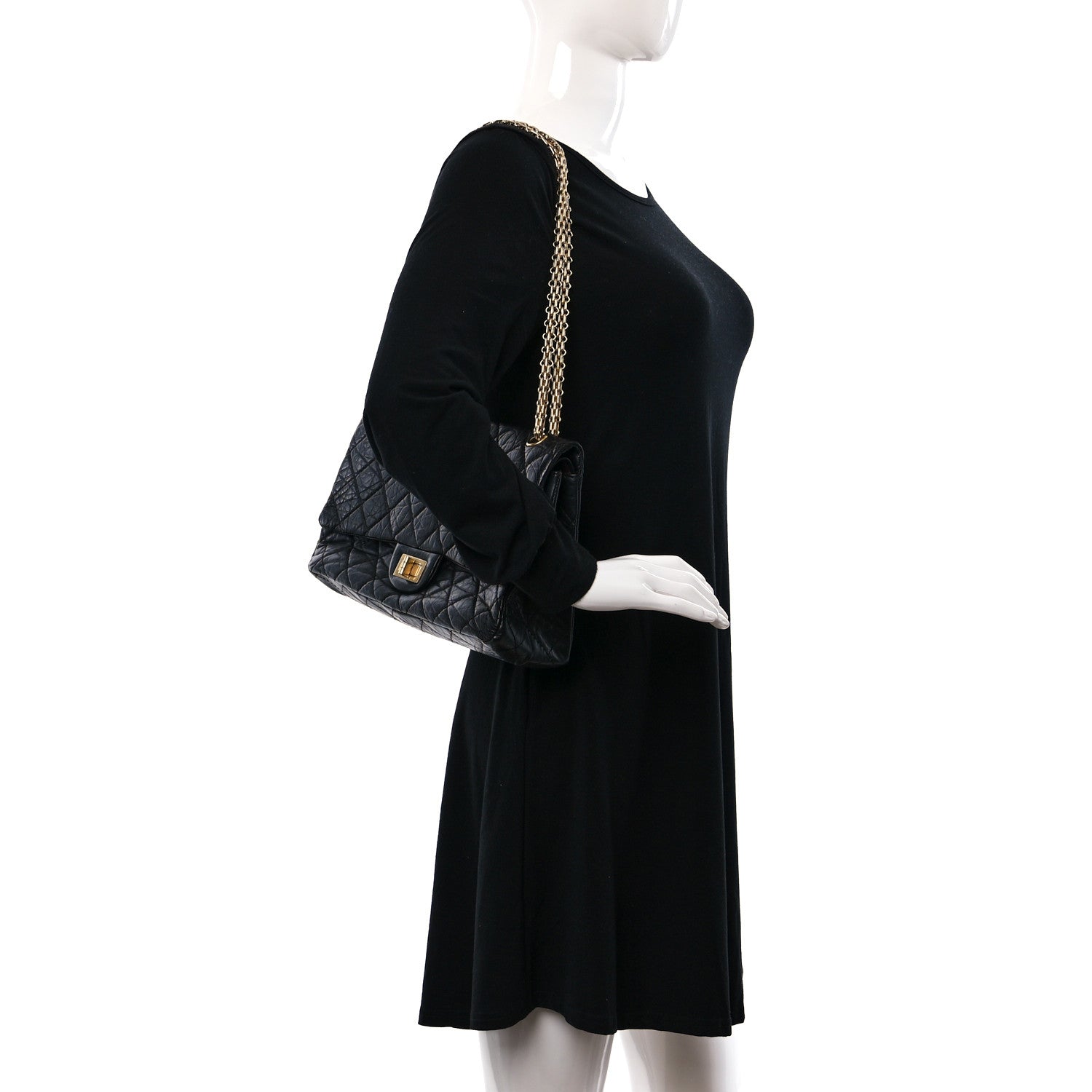 Chanel Aged Calfskin Quilted 2.55 Reissue 227 Flap Black 2 of 10