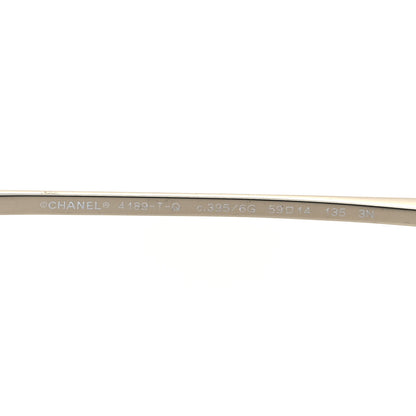 Chanel Aviator CC Sunglasses 4189-T-Q Silver 5 of 9