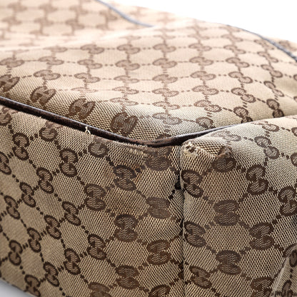 Gucci Monogram Natural Pigskin Large Diaper Bag Beige Ebony Cocoa Dark Chocolate 15 of 18