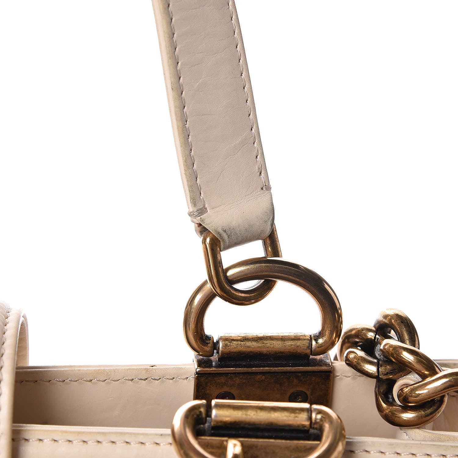 Chanel Glazed Calfskin Boy Tote White 19 of 23
