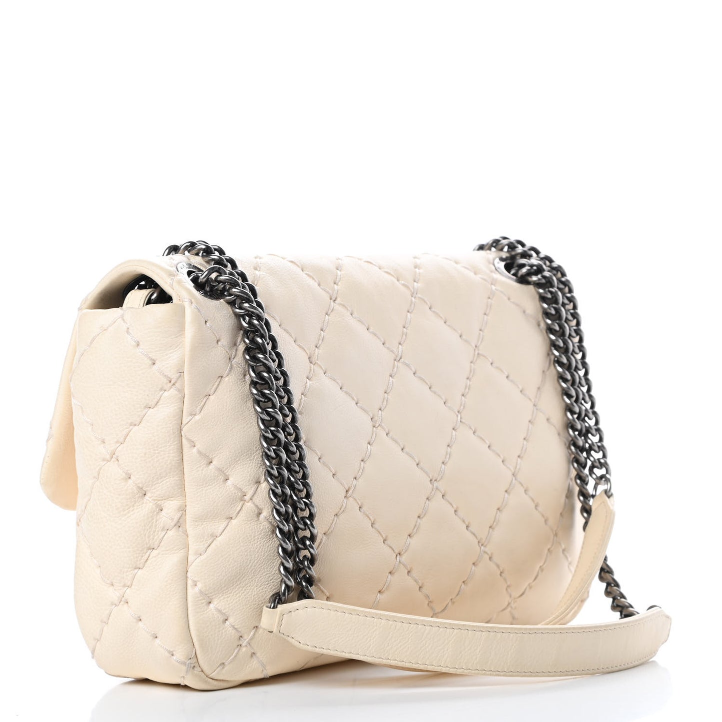 Calfskin Ultimate Stitch Flap White