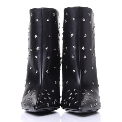 Saint Laurent Calfskin Star Studded Ankle Booties 38 Black 2 of 11